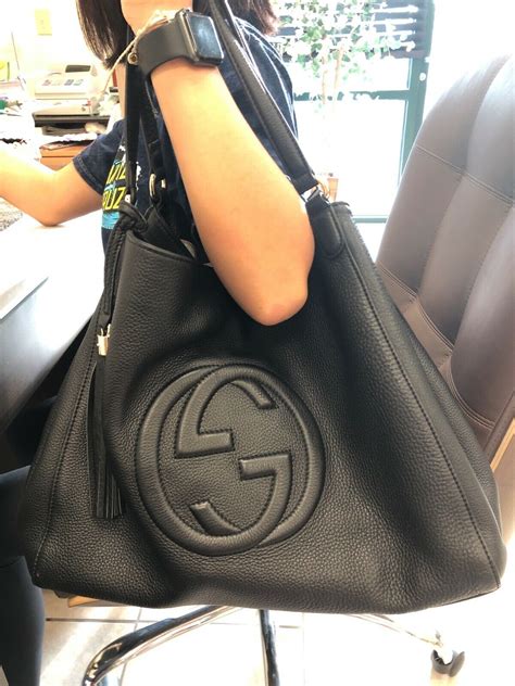 black denim gucci tote|large black gucci tote.